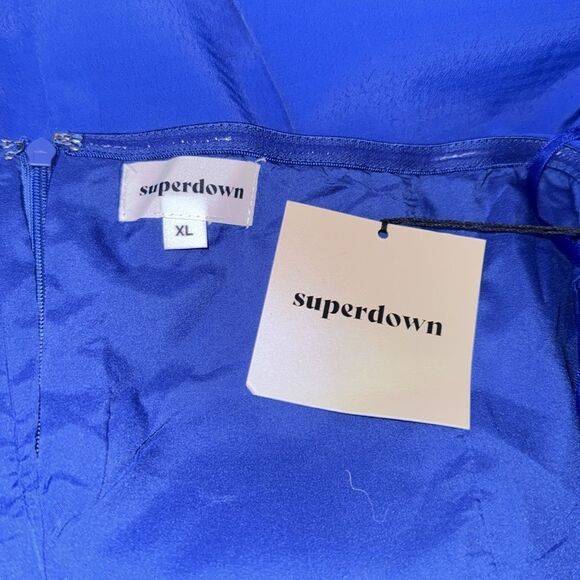 NWT Superdown Revolve Isidora Strapless Mini Dress in Blue XL - Picture 12 of 13